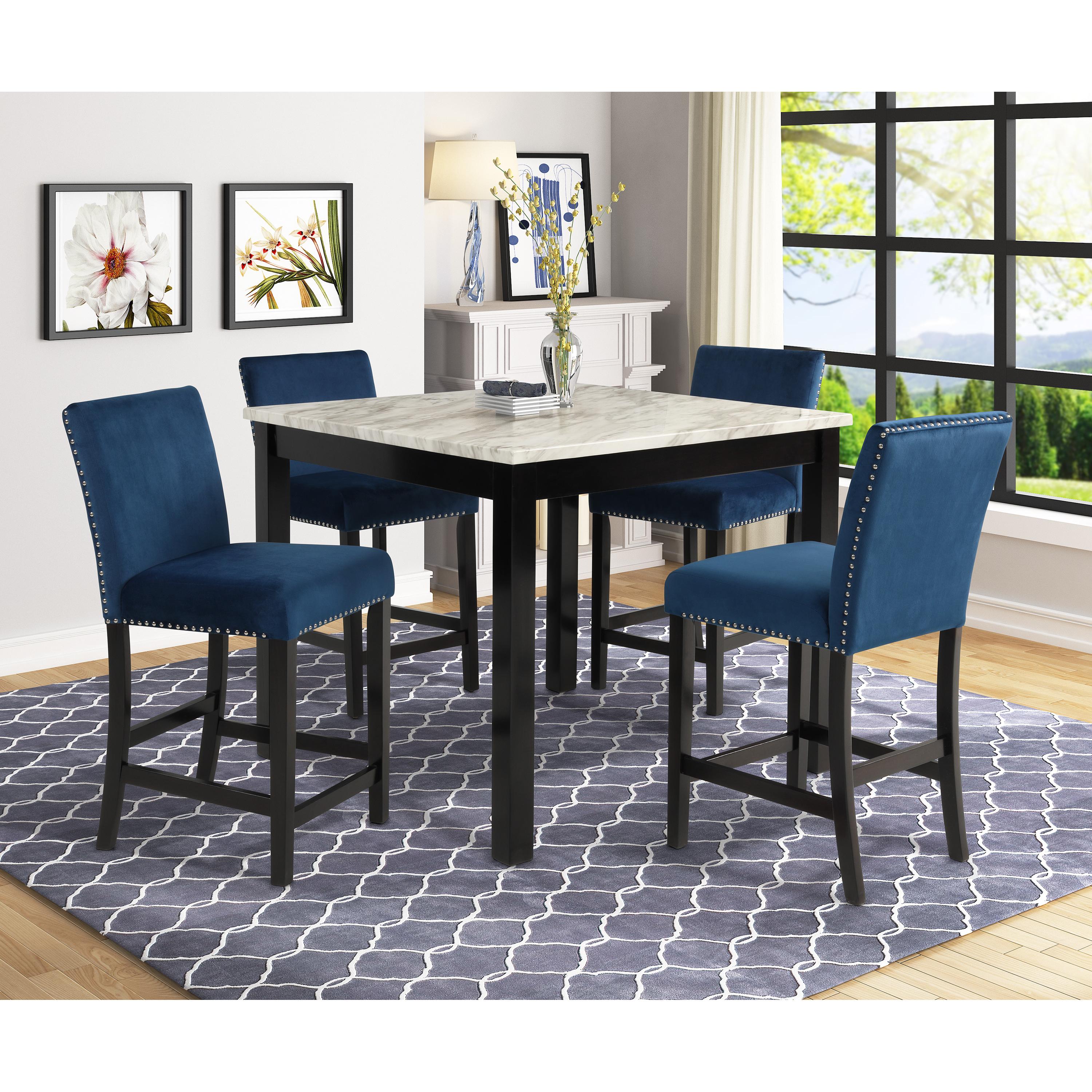 Crown Mark Lennon 1715SET-RB 5 pc Dinette - Royal Blue IMAGE 1